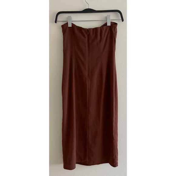 Abercrombie & Fitch Maroon Halter Midi Dress Small - Picture 3 of 10